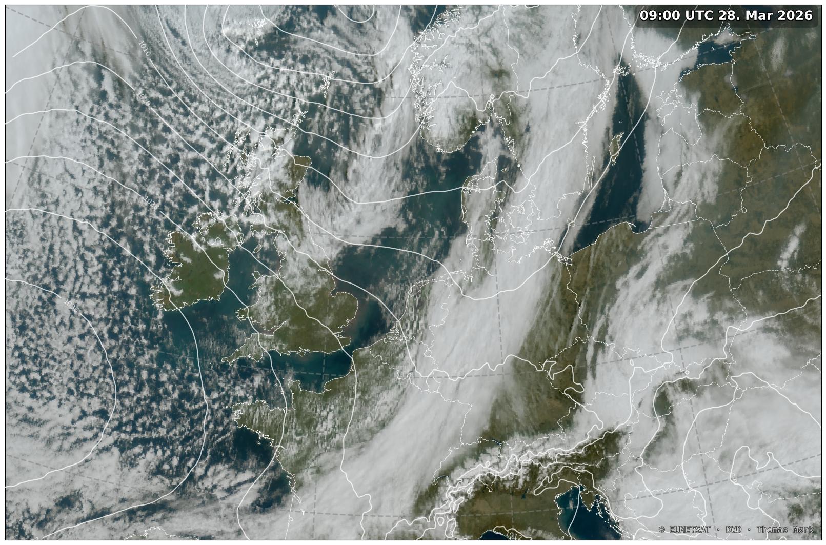 Satellitbillede med trykfelter